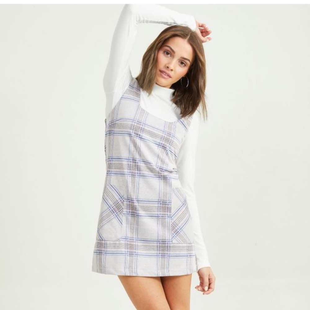 Altar’d State - Beth Plaid Dress - Blue